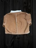 Chaqueta Corta de Corderoy Marrón con Forro Sherpa — vista 2