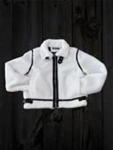 Chaqueta Sherpa Blanca con Detalles Negros MENZON — vista 1