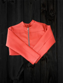 Chaqueta de Cuerina Roja estilo Biker Kiara — vista 1