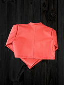 Chaqueta de Cuerina Roja estilo Biker Kiara — vista 2