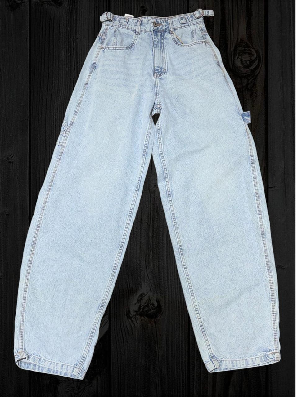 Jean Globo Azul con detalle lateral — Jeans